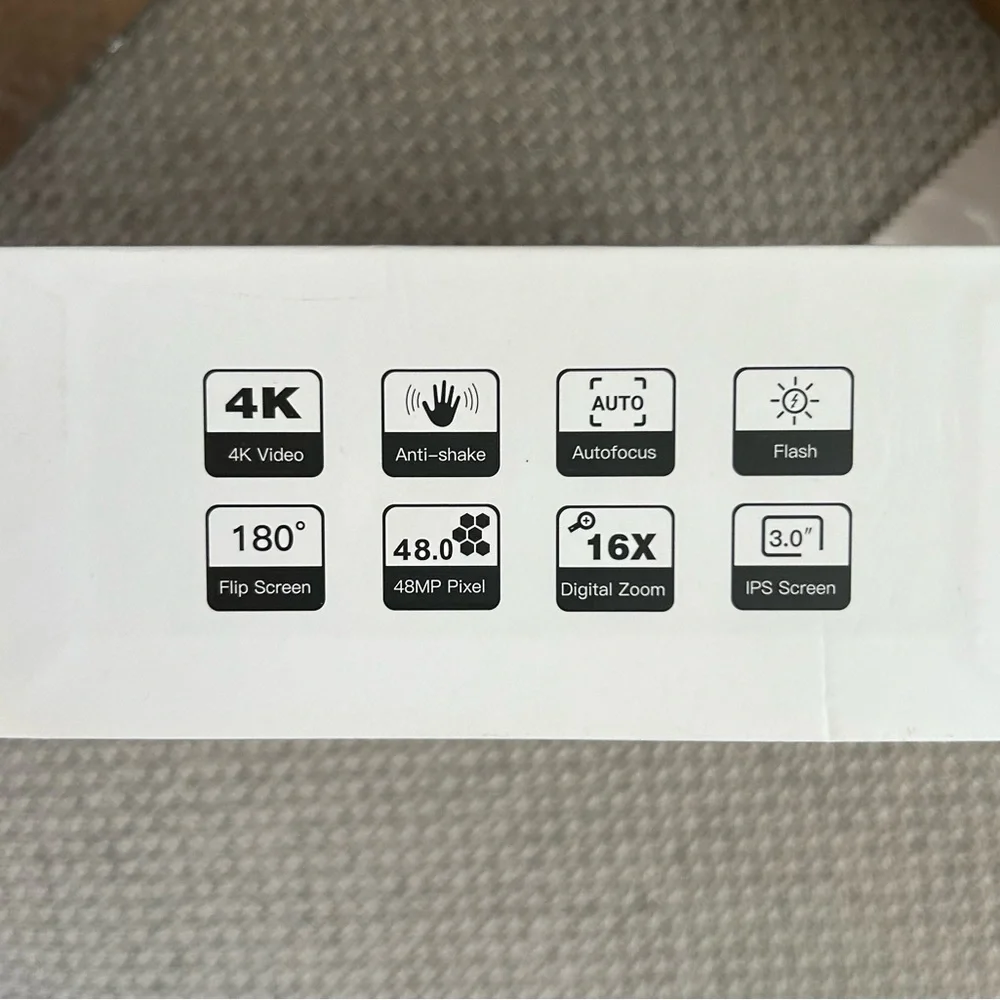 4K Digital Camera - Black NWT - Picture 3 of 3